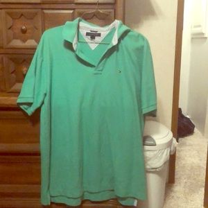 Green Tommy Hilfiger Polo